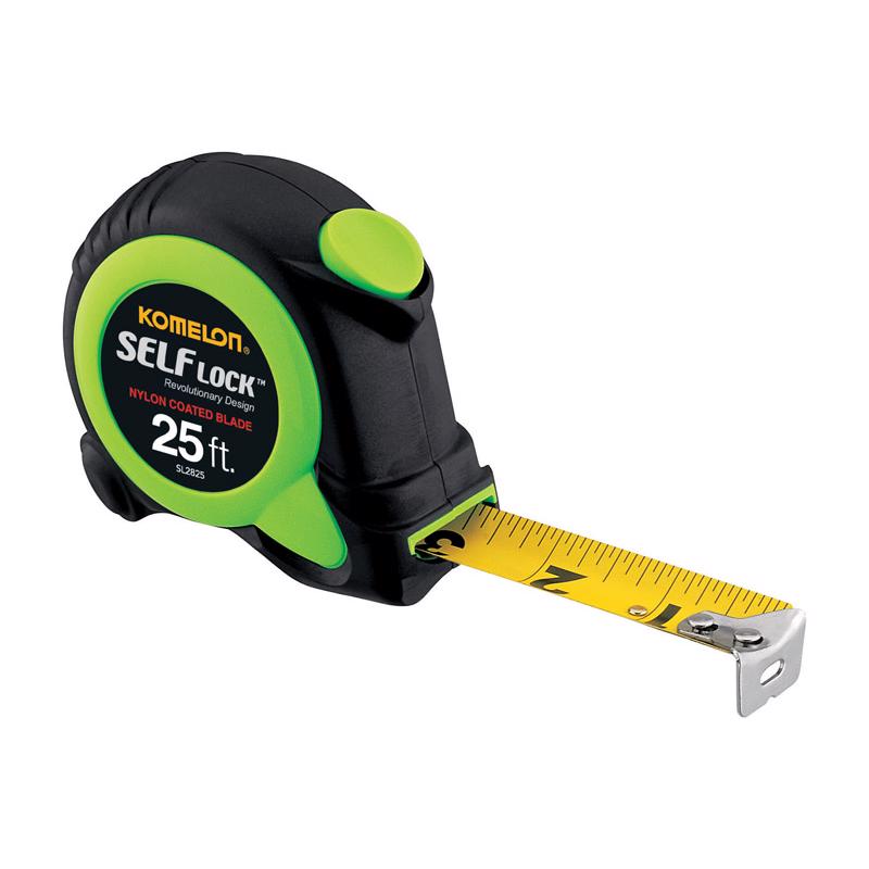 Komelon Self Lock 25 ft. L X 1 in. W Revolutionary Auto Lock Tape Measure 1 pk