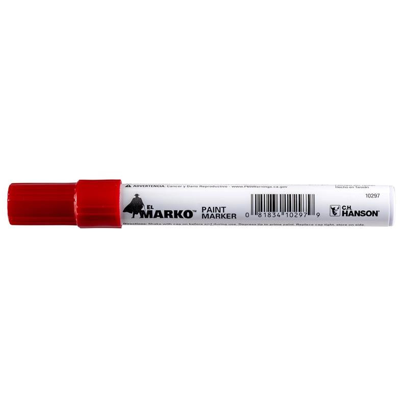 C.H. Hanson El Marko Red Valve Tip Paint Marker 1 pc