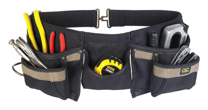 CLC Heavy Duty 8 pocket Polyester Apron Black 1 pk