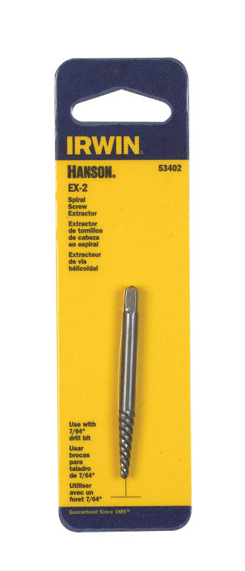 Irwin Hanson 7/64 in. X 7/64 in. D Carbon Steel Spiral Screw Extractor 5.4 in. 1 pc