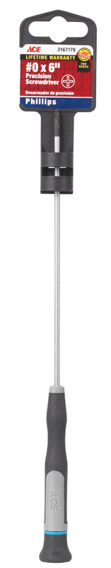 Ace No. 0 X 6 in. L Phillips Precision Screwdriver
