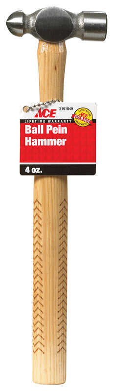 Ace 4 oz Ball Pein Hammer Steel Head 10.55 in.