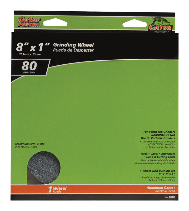 Gator 8 in. D X 1 Grinding Wheel