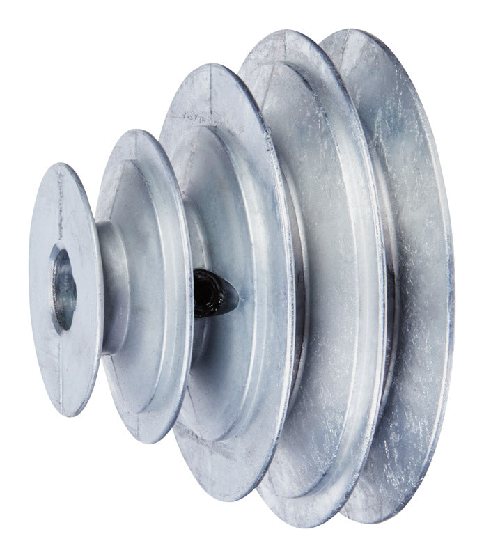 Chicago Die Cast 2 / 2-1/2 / 3-1/2 / 4 in. D X 5/8 in. D Zinc V-Groove 4-Step Pulley