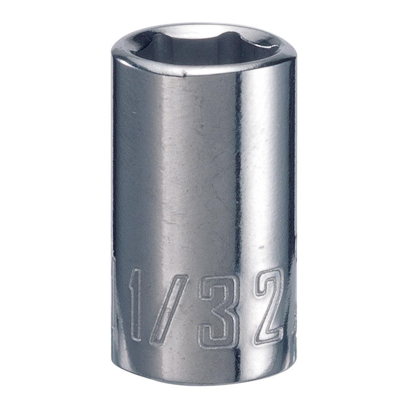 Craftsman 11/32 in. X 1/4 in. drive SAE 6 Point Standard Shallow Socket 1 pc
