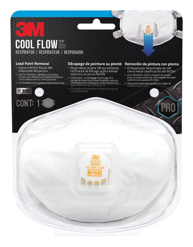 3M N100 Disposable Particulate Respirator White 1 pc