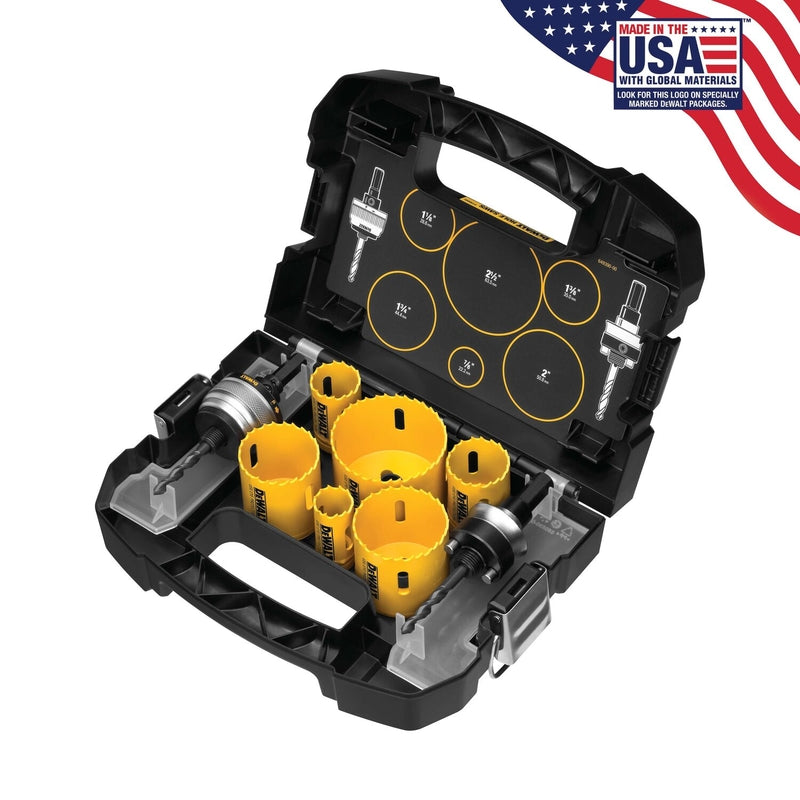 DeWalt Assorted in. Bi-Metal 1.49 in. L X 1/4 in. D Electrician's Hole Saw Kit