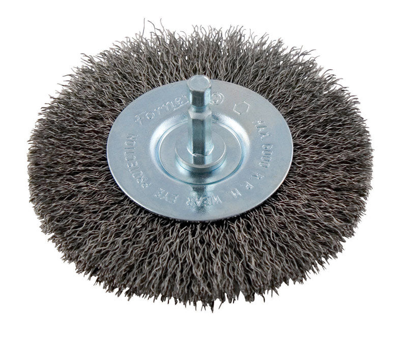 Forney 4 in. Coarse Wire Wheel Brush Metal 6000 rpm 1 pc