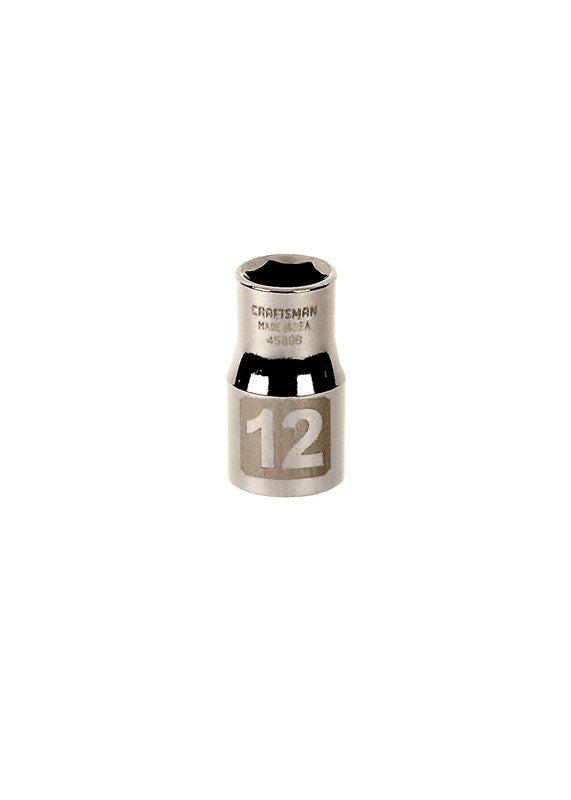 Craftsman 12 mm X 1/2 in. drive Metric 6 Point Standard Socket 1 pc