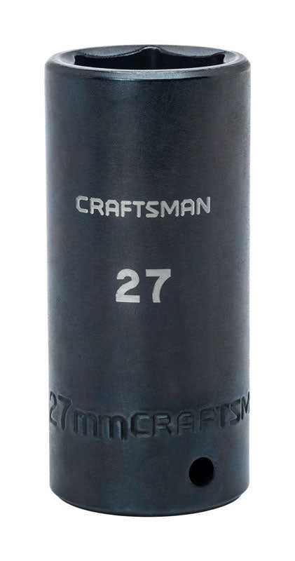 Craftsman 27 mm X 1/2 in. drive Metric 6 Point Deep Deep Impact Socket 1 pc