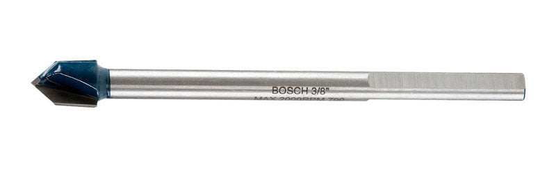 Bosch 3/8 in. X 4 in. L Carbide Tipped Glass and Tile Bit 3-Flat Shank 1 pc