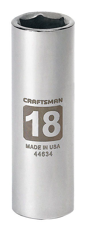 Craftsman 18 mm X 1/2 in. drive Metric 6 Point Deep Socket 1 pc