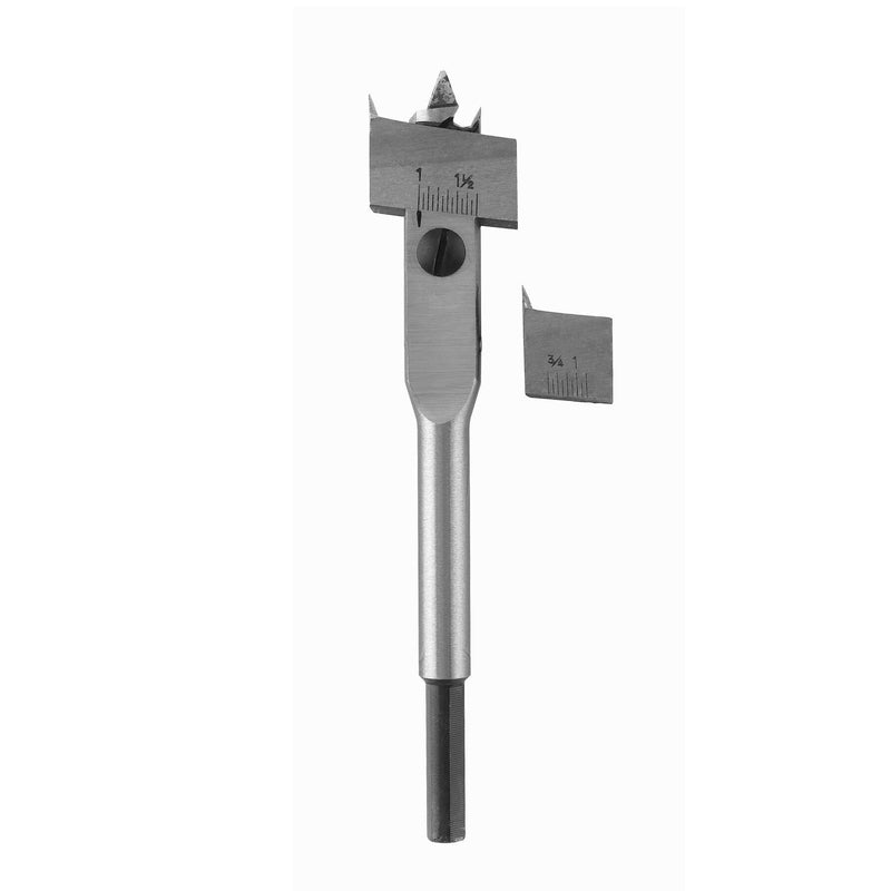 Irwin 5/8 to 1-3/4 in. X 5-1/2 in. L High Speed Steel Adjustable Wood Boring Bit 6-Flat Shank 1 pc