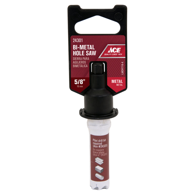 Ace 5/8 in. Bi-Metal 1-5/8 in. L Variable Pitch Hole Saw