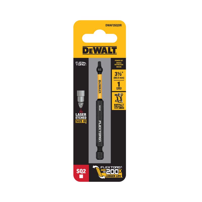 DeWalt ELITE SERIES Square #2 X 3-1/2 in. L Screwdriver Bit Steel 1 pc