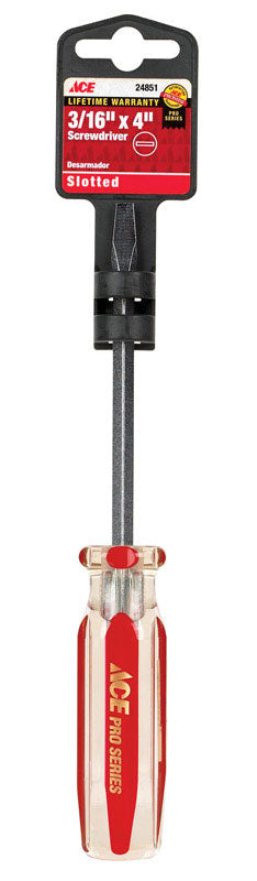 Ace 3/16 in. X 4 in. L Slotted Screwdriver 1 pc