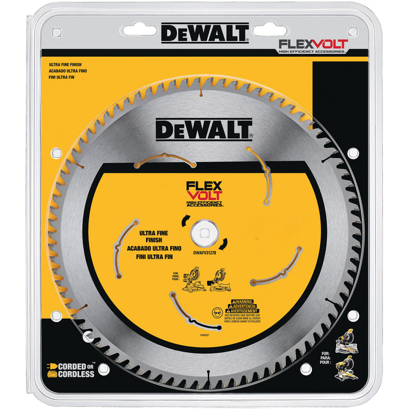 DeWalt FlexVolt 12 in. D X 1 in. Carbide Miter Saw Blade 60 teeth 1 pk