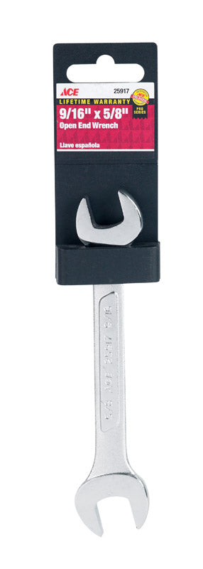 Ace Pro Series 9/16 in. X 5/8 in. SAE Open End Wrench 7.4 in. L 1 pc