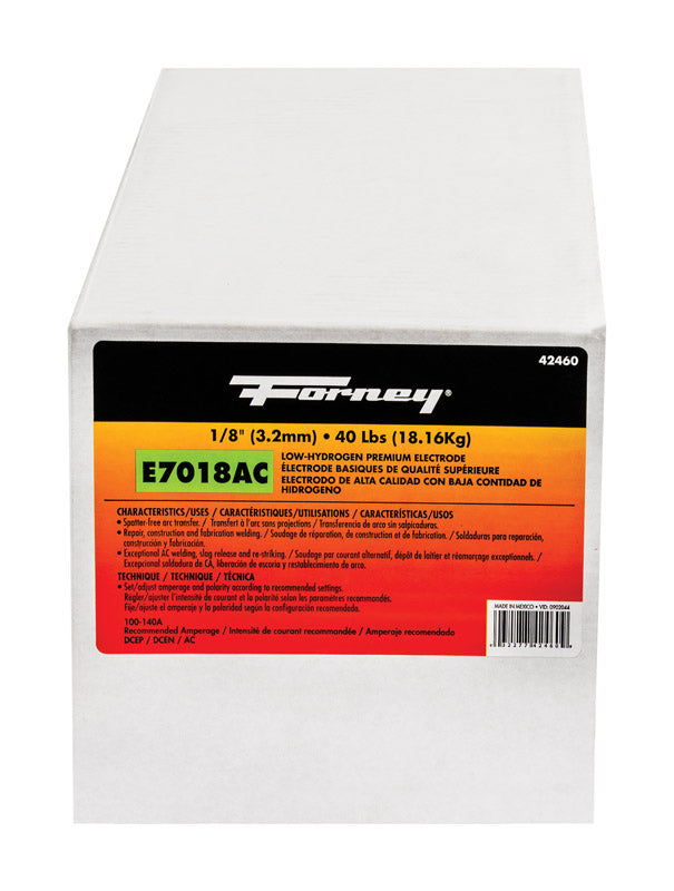 Forney 1/8 in. D X 15 in. L Mild Steel Low-Hydrogen Welding Electrodes 84000 psi 40 lb