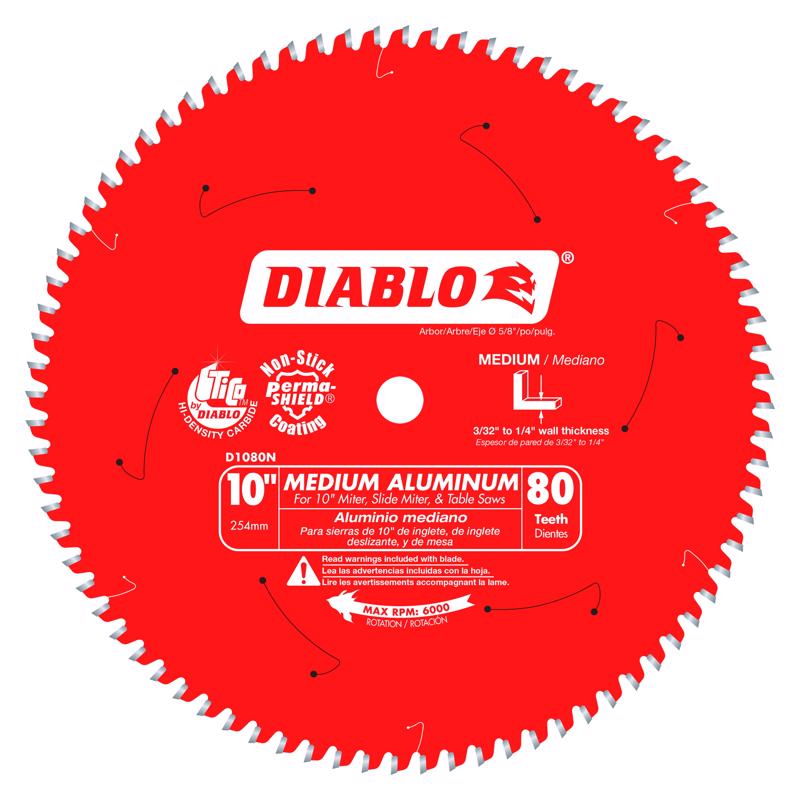 Diablo 10 in. D X 5/8 in. TiCo Hi-Density Carbide Circular Saw Blade 80 teeth 1 pk