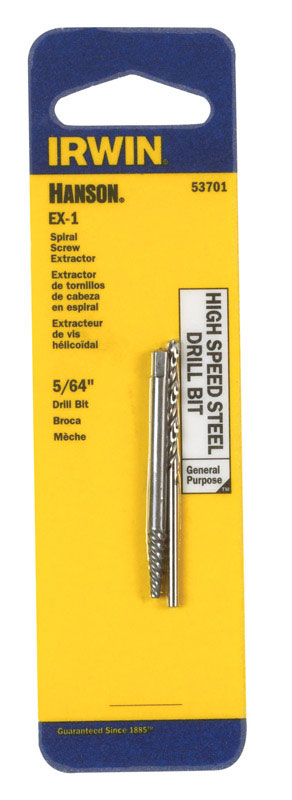 Irwin Hanson 5/64 in. X 5/64 in. D High Speed Steel Drill Bit Extractor Set 5.4 in. 1 pc