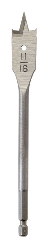 Milwaukee 11/16 in. D X 6 in. L Flat Boring Auger Bit Carbon Steel 1 pc