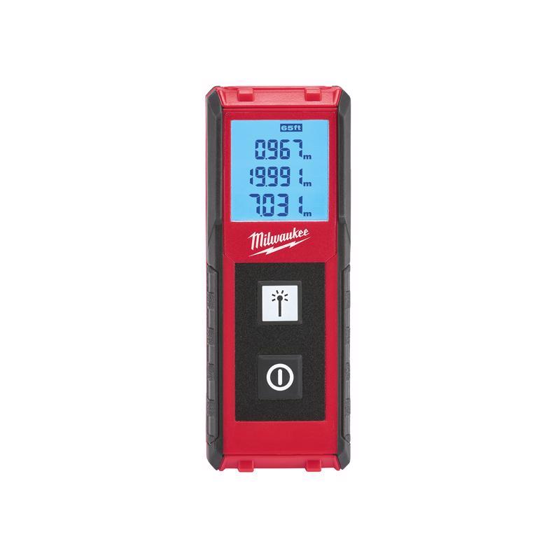 Milwaukee 4 in. L X 1-1/2 in. W Laser Distance Meter 65 ft. Black/Red 1 pc