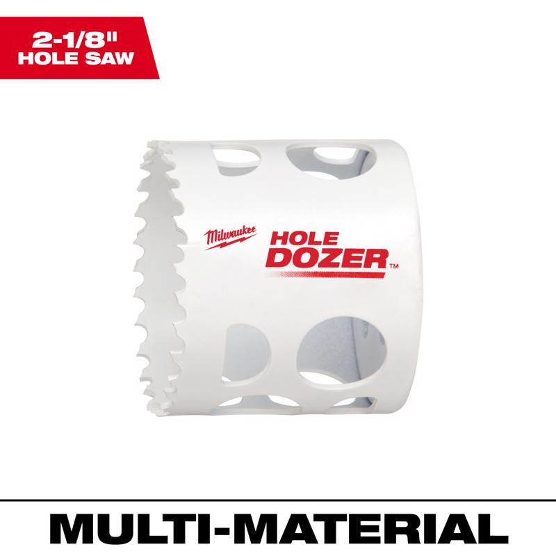 Milwaukee Hole Dozer 2-1/8 in. Bi-Metal 1.9 in. L X 1/4 in. D Hole Saw