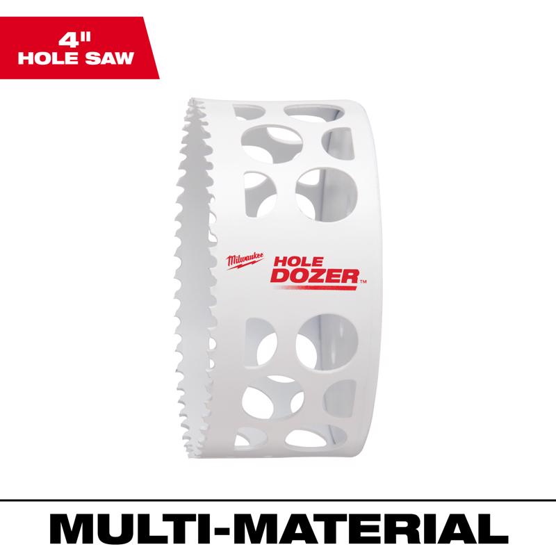 Milwaukee Hole Dozer 4 in. Bi-Metal 1.9 in. L X 1/4 in. D Hole Saw