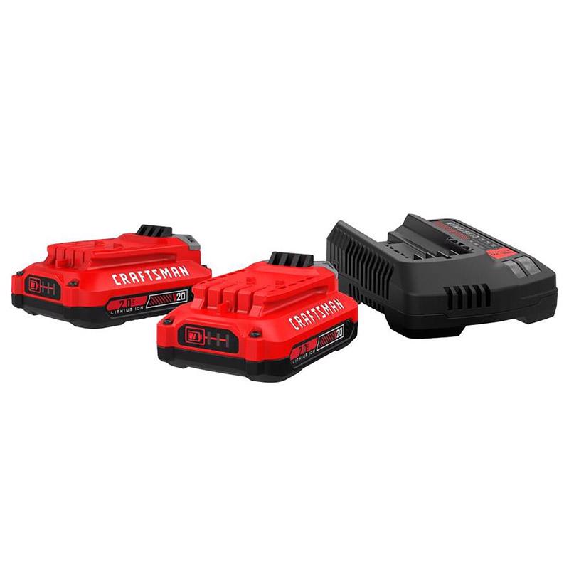 Craftsman V20 2 Ah Lithium-Ion Starter Kit 3 pc