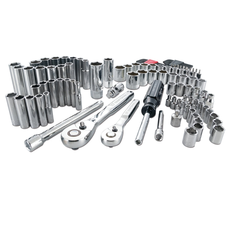 Craftsman 1/4 and 3/8 in. drive Metric and SAE 6 Point Mechanic's Tool Set 105 pc