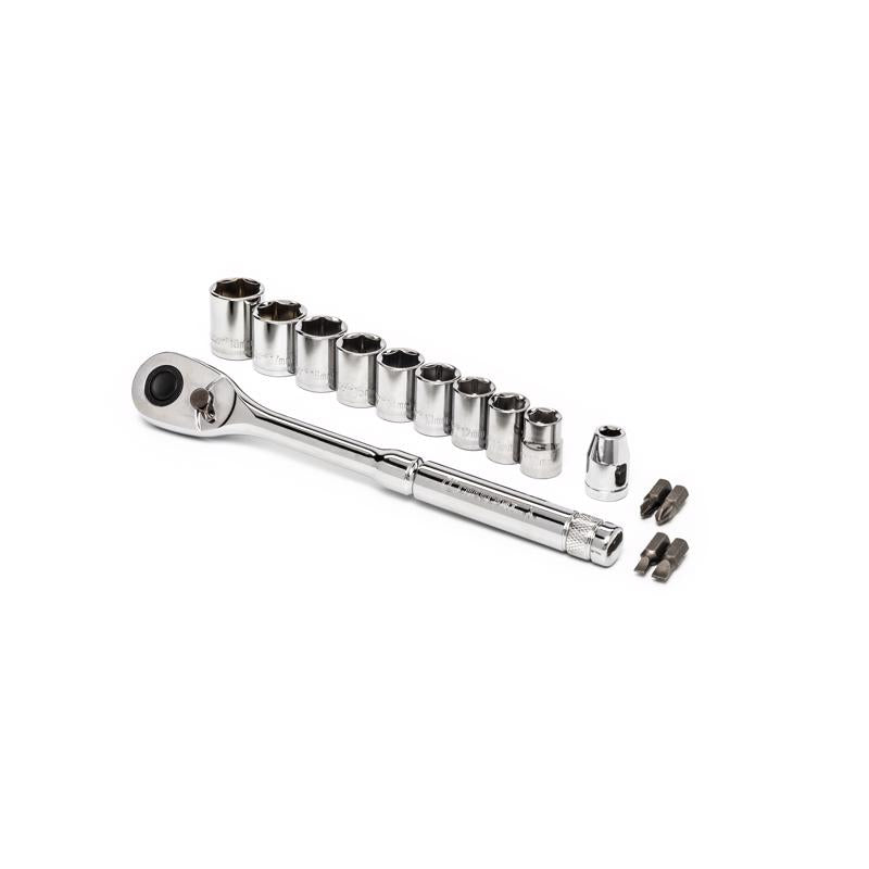 Crescent 3/8 in. X 3/8 in. drive Metric 6 Point Mechanic's Tool Set 15 pc