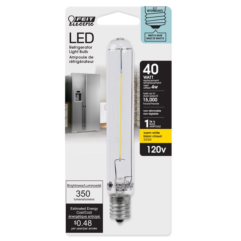 Feit T6.5 E17 (Intermediate) LED Bulb Bright White 40 Watt Equivalence 1 pk