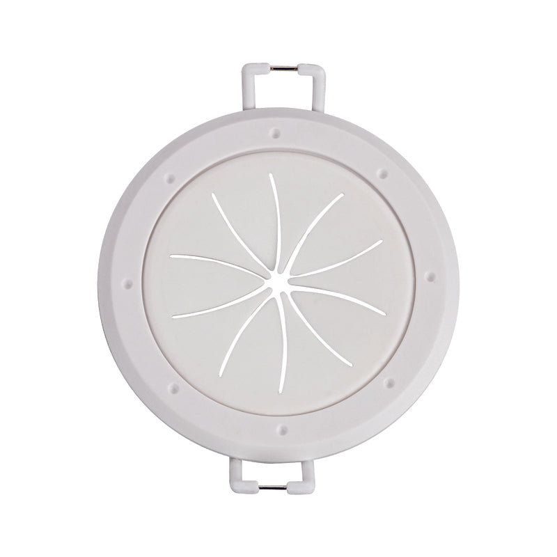 Monster Just Hook It Up White 1 gang Plastic Spring Lock Cable Pass Wall Plate 2 pk