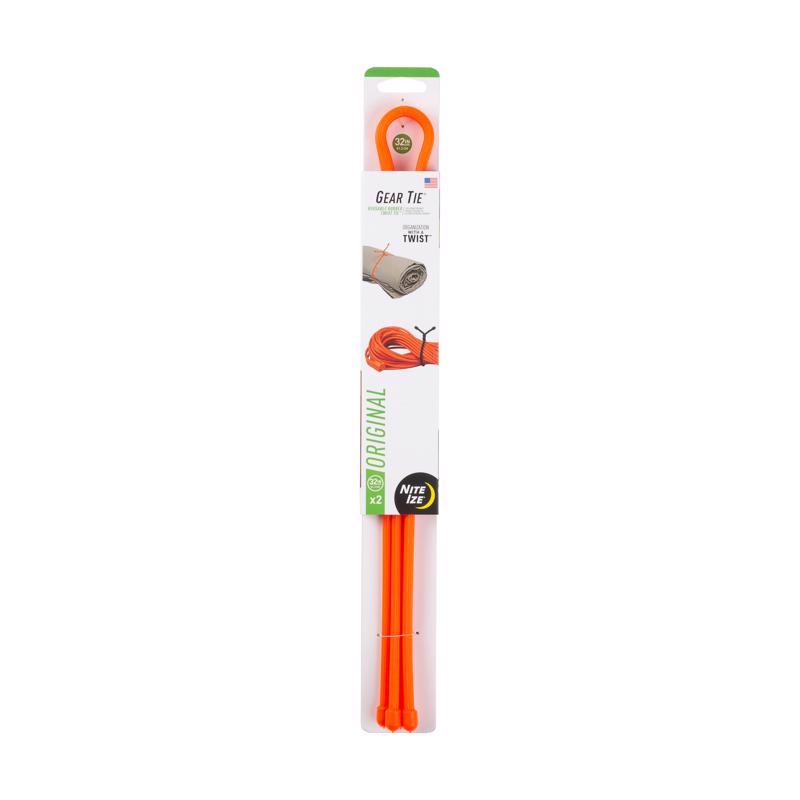 Nite Ize Gear Tie 32 in. L Orange Twist Ties 2 pk
