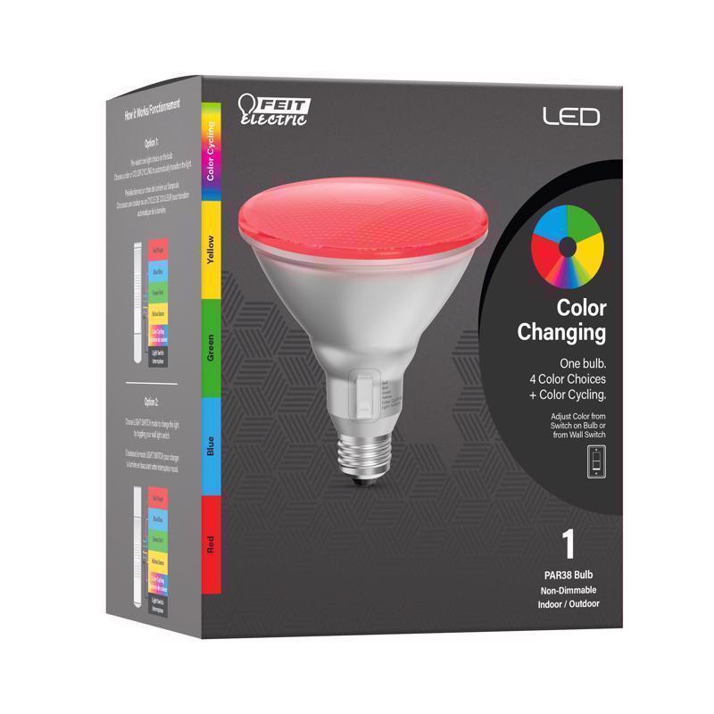 Feit PAR38 E26 (Medium) LED Floodlight Bulb Color Changing 90 Watt Equivalence 1 pk