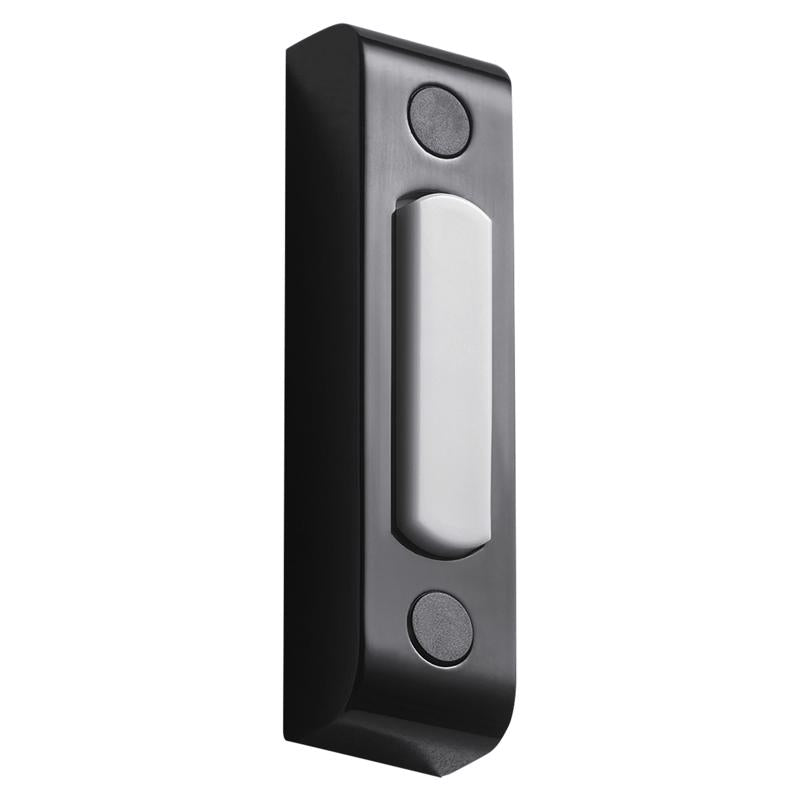 Heath Zenith Black Metal/Plastic Wired Pushbutton Doorbell