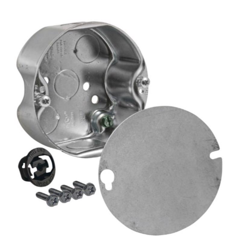 Southwire Old Work Round Steel Ceiling Box Silver