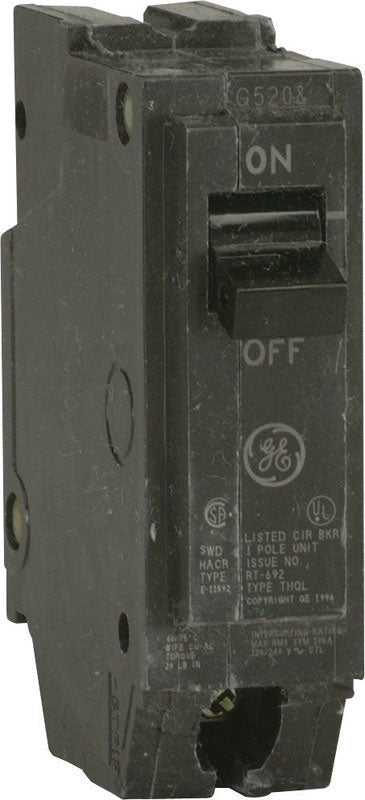 GE Q-Line 15 amps Standard Single Pole Circuit Breaker
