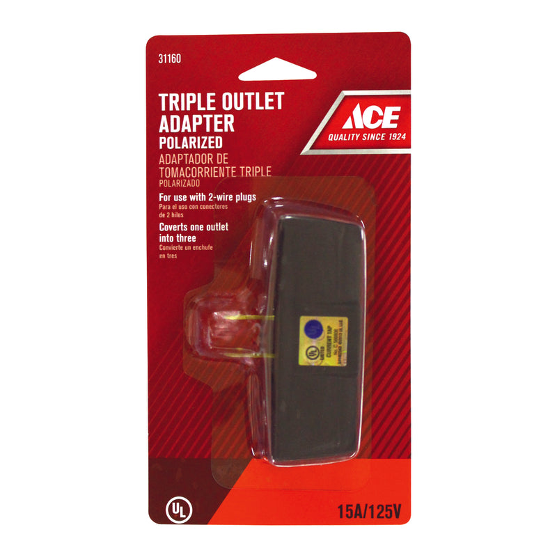 Ace Polarized 3 outlets Adapter 1 pk