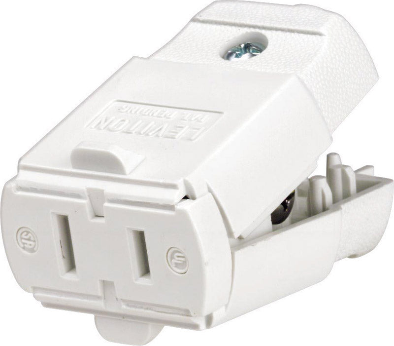 Leviton Commercial and Residential Thermoplastic Ground/Straight Blade Connector 1-15R