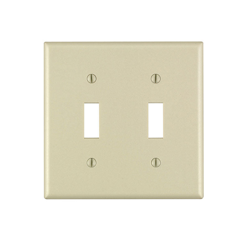 Leviton Ivory 2 gang Nylon Toggle Wall Plate 1 pk