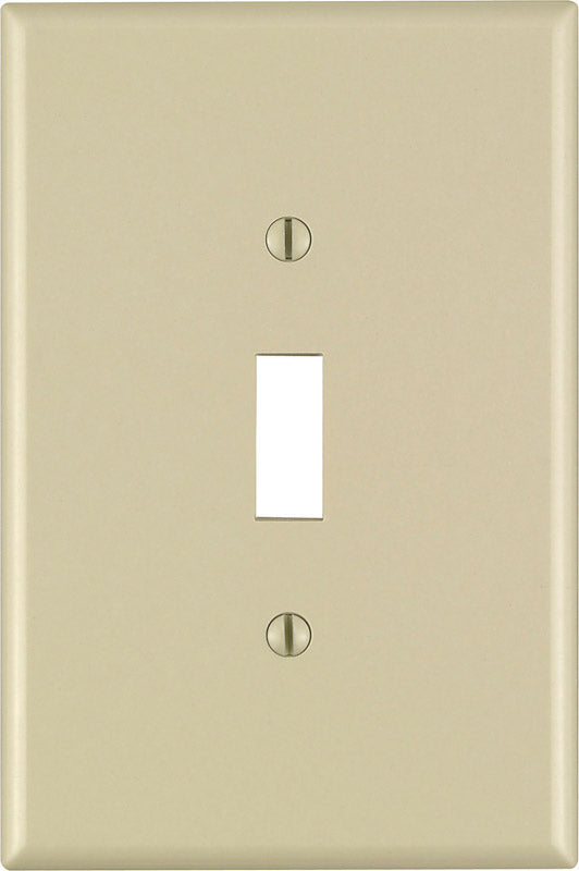 Leviton Ivory 1 gang Thermoset Plastic Toggle Wall Plate 1 pk