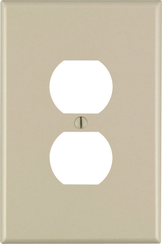 Leviton Ivory 1 gang Thermoset Plastic Duplex Wall Plate 1 pk