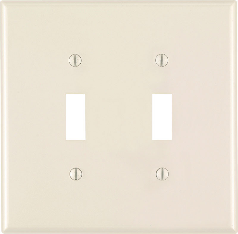 Leviton Almond 2 gang Nylon Toggle Wall Plate 1 pk