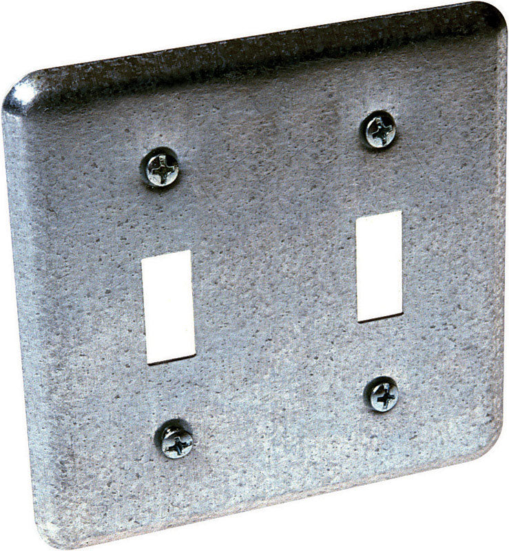 Raco Square Steel 2 gang 4 in. H X 4 in. W Box Cover