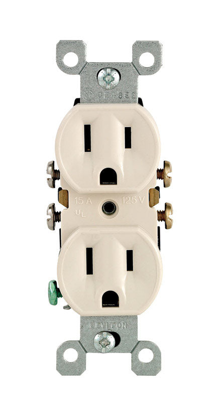 Leviton 15 amps 125 V Light Almond Outlet 5-15R 10 pk