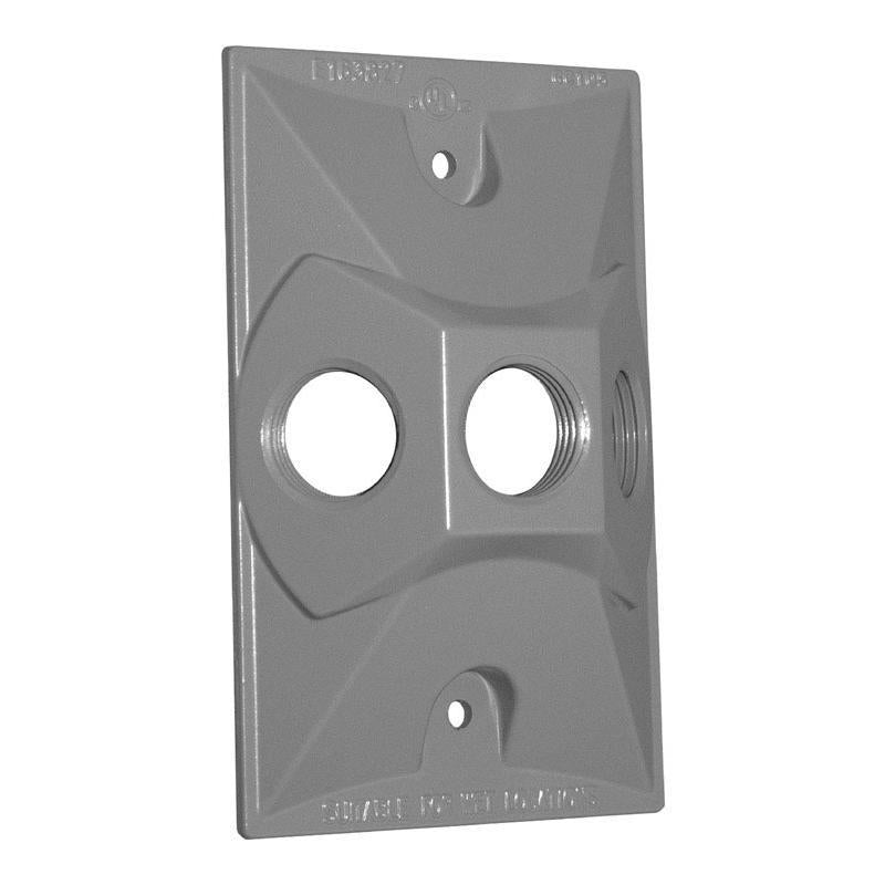 Sigma Engineered Solutions Rectangle Die-Cast Metal 1 gang 4.61 in. H X 2.85 in. W Lampholder Cover