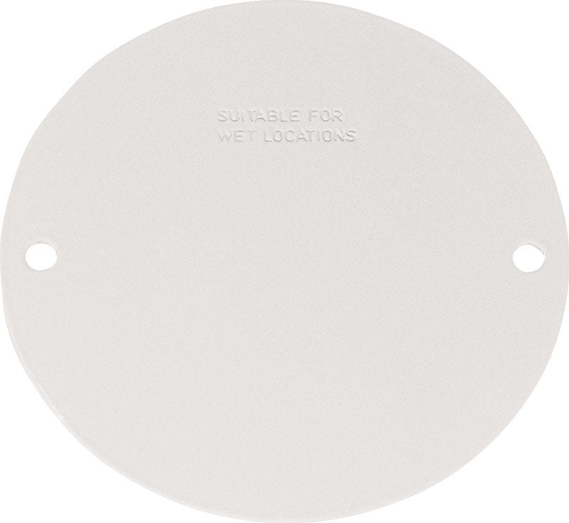Sigma Engineered Solutions Round Stamped Steel 4.13 in. H X 4.13 in. W Flat Box Cover