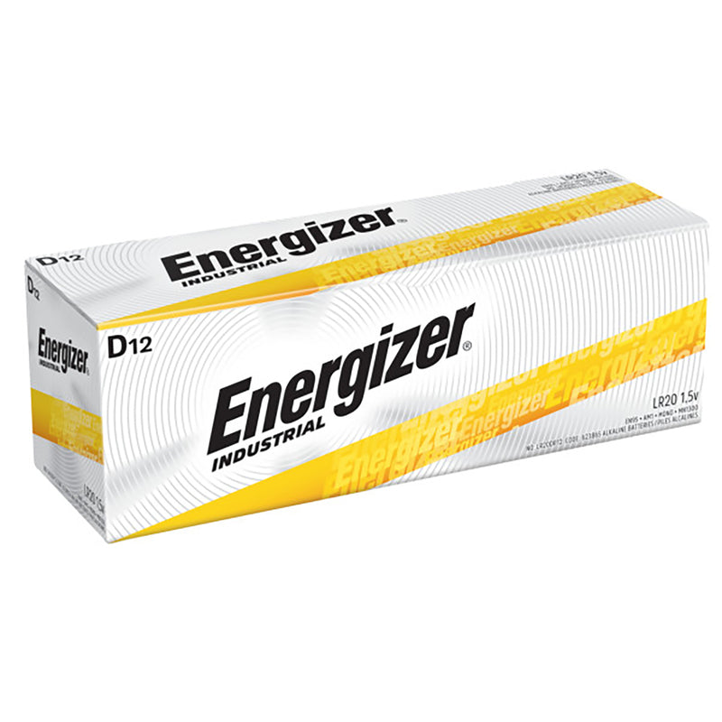 Energizer Industrial D Alkaline Batteries 12 pk Boxed